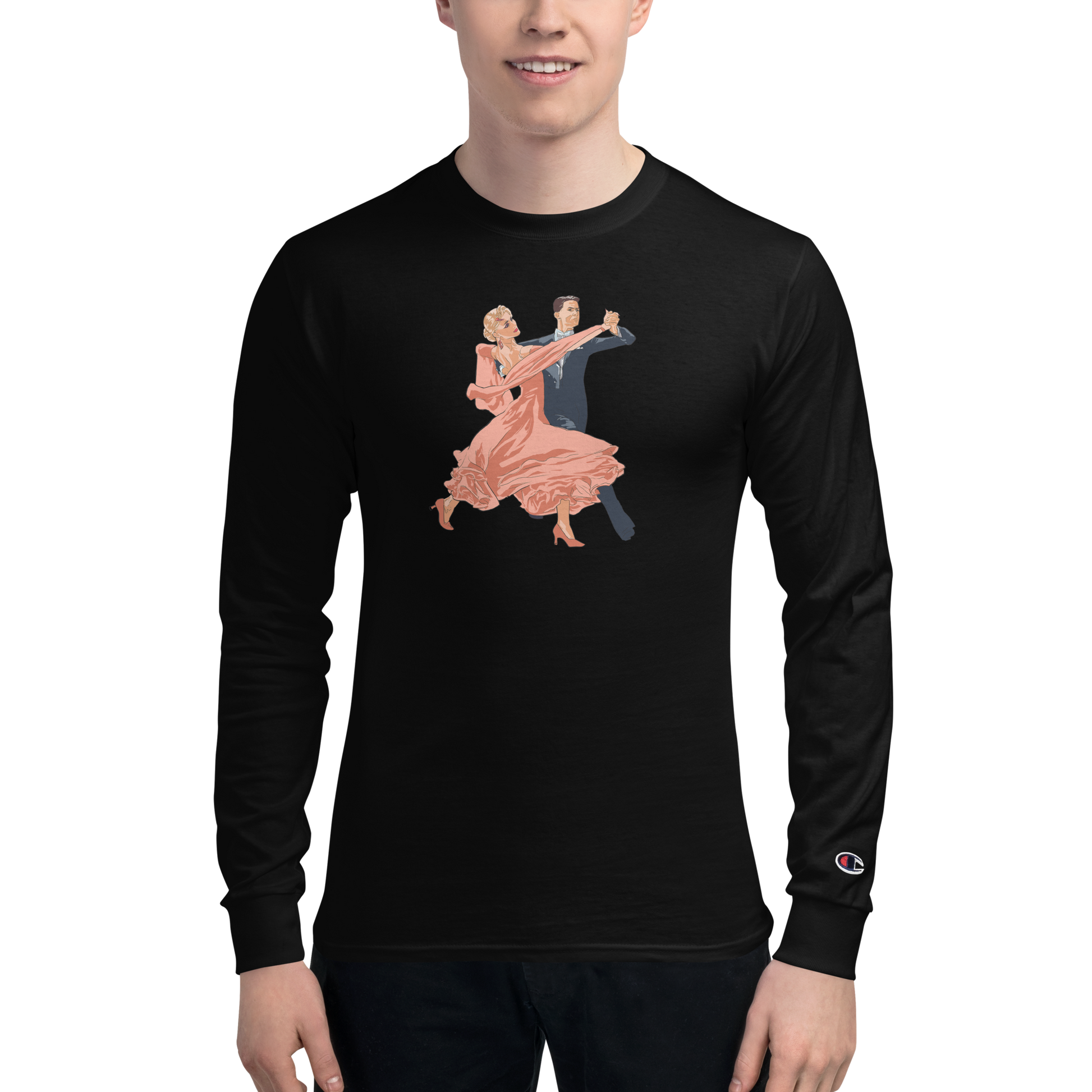 Prominade Tango Orange Dress - Men's Champion Long Sleeve Shirt