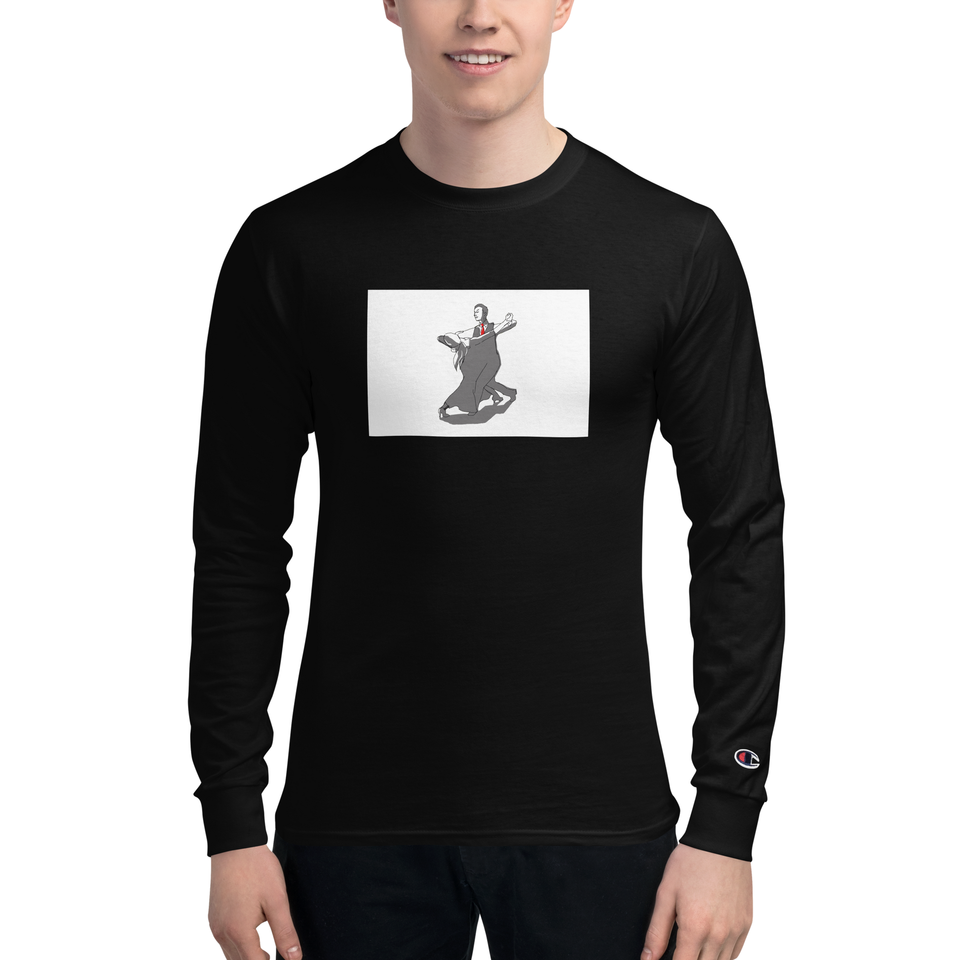 Simple Contra Check - Men's Champion Long Sleeve Shirt
