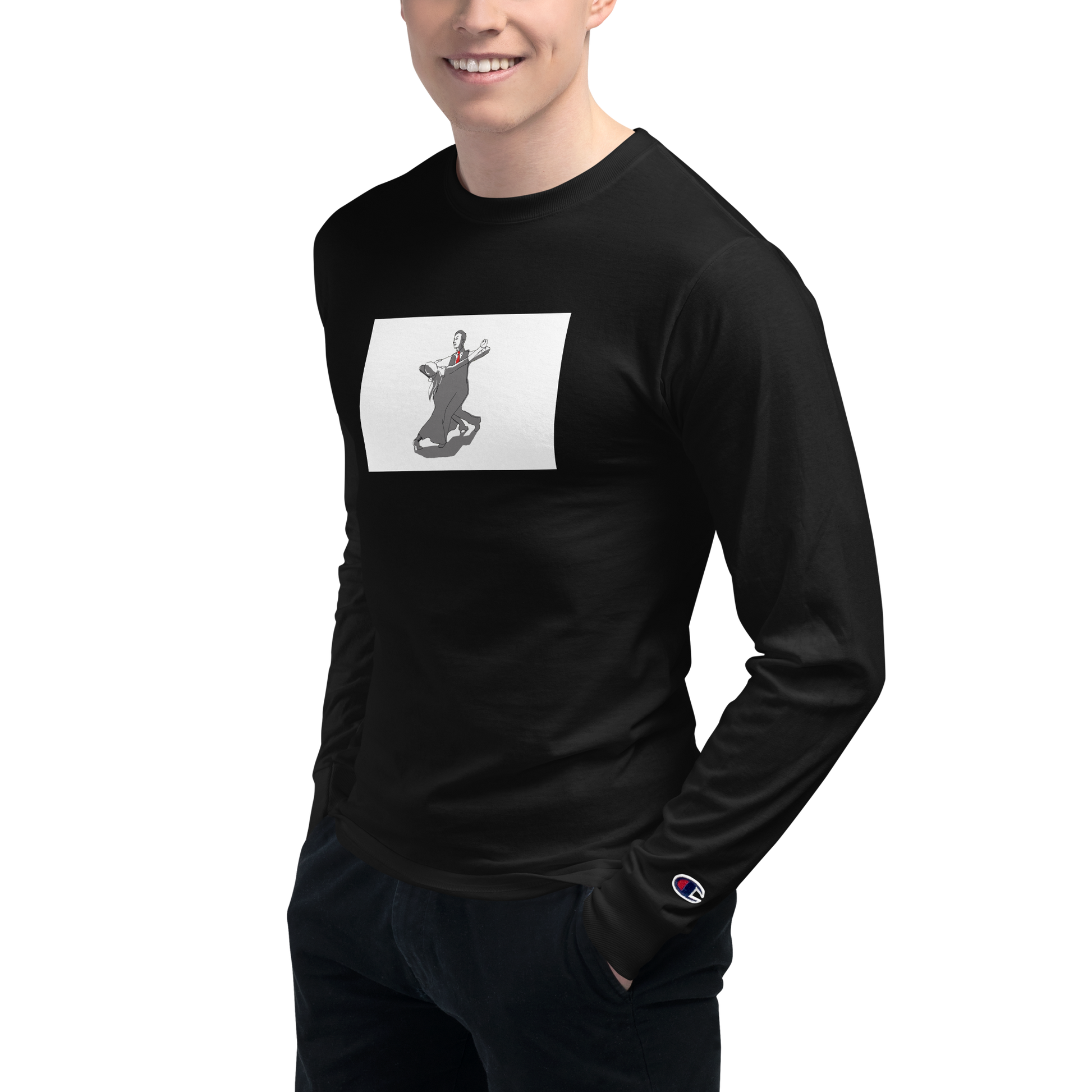 Simple Contra Check - Men's Champion Long Sleeve Shirt