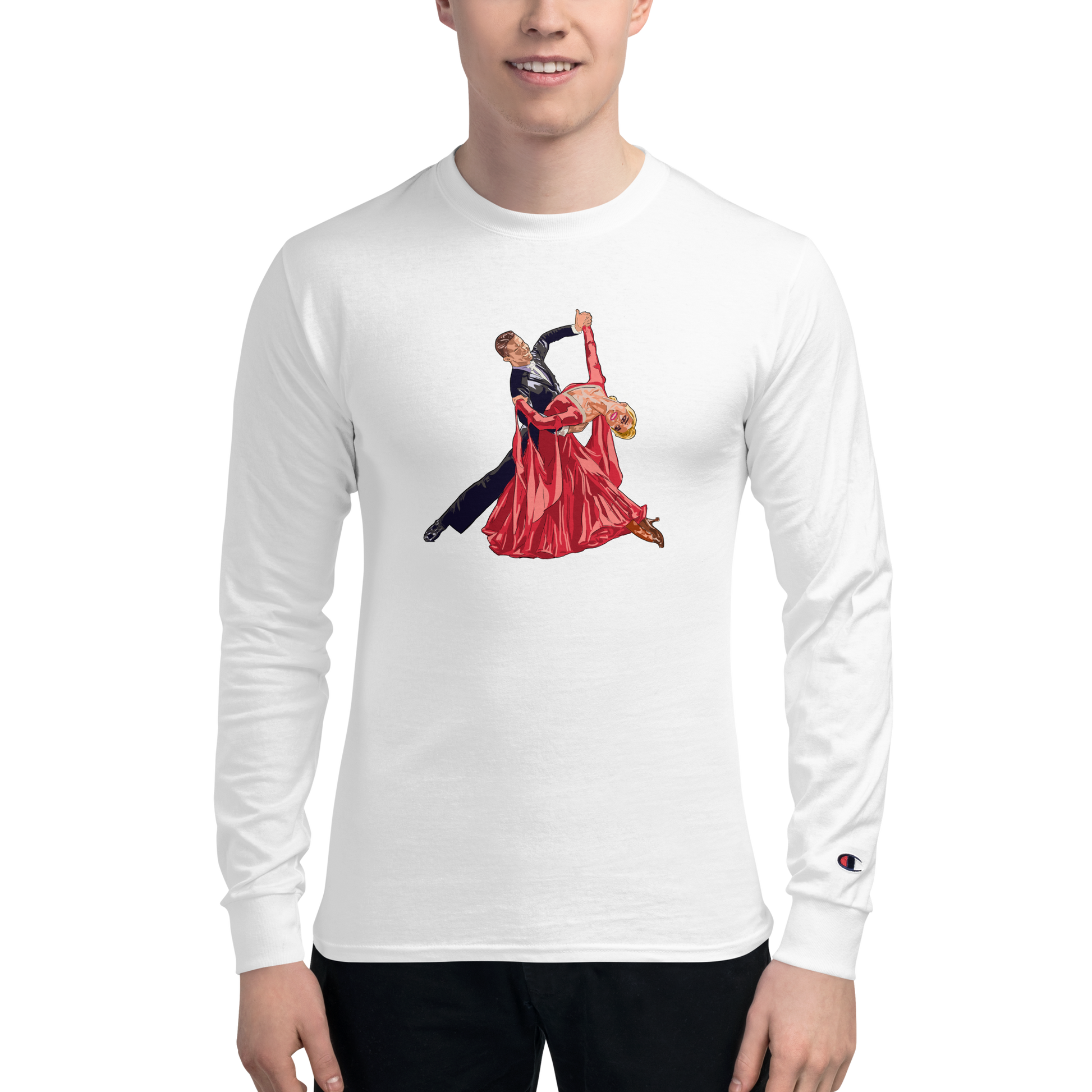Red Throwaway Oversway - Men's Champion Long Sleeve Shirt
