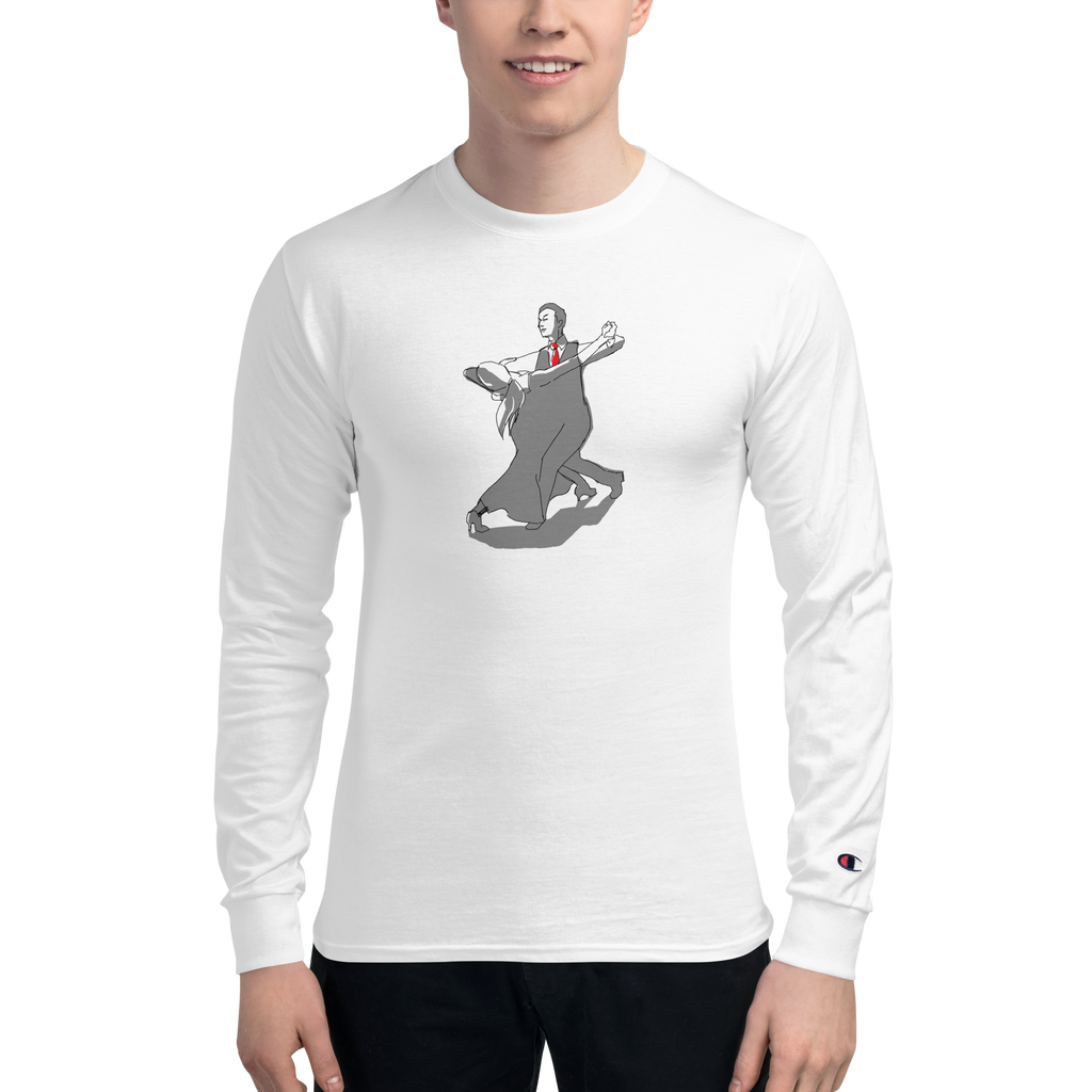 Contra Check grey - Men's Champion Long Sleeve Shirt
