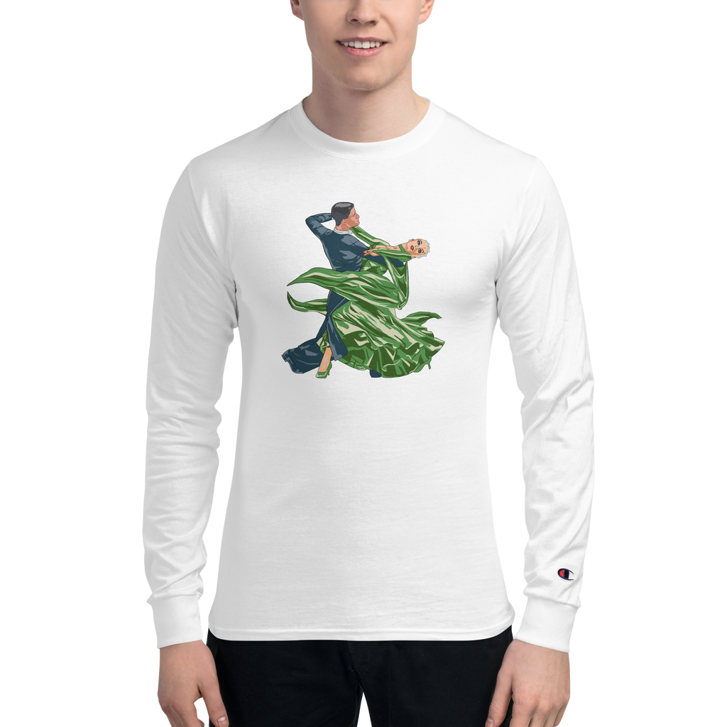 Green Contracheck - Men's Champion Long Sleeve Shirt