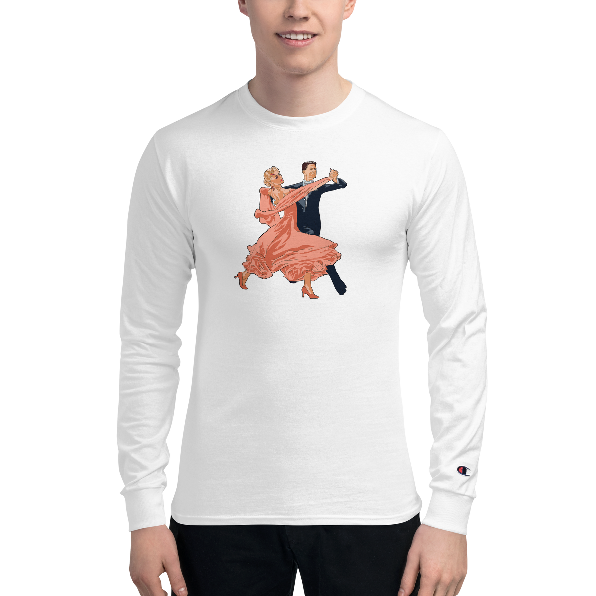 Prominade Tango Orange Dress - Men's Champion Long Sleeve Shirt