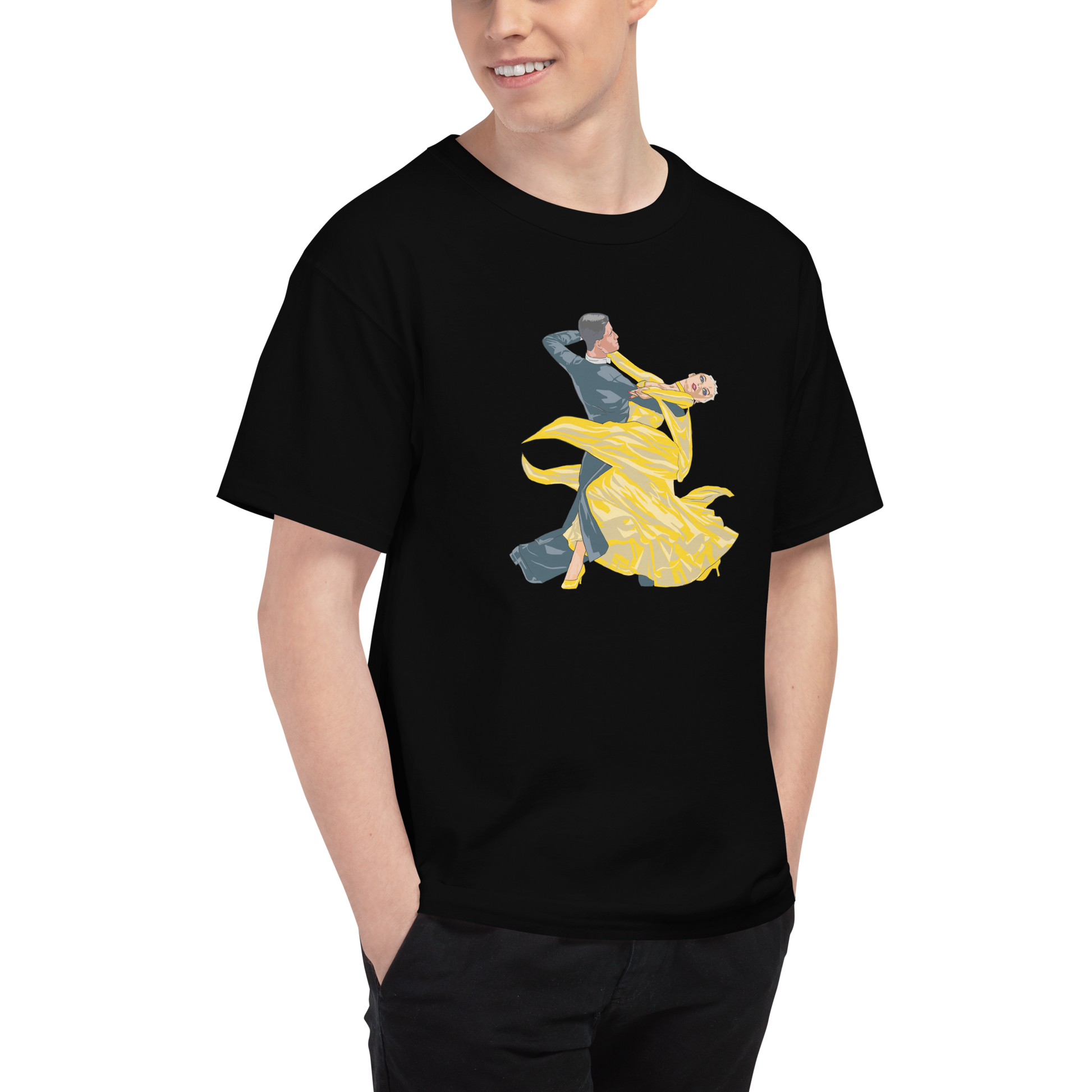 Yellow Contracheck - Men's Champion T-Shirt