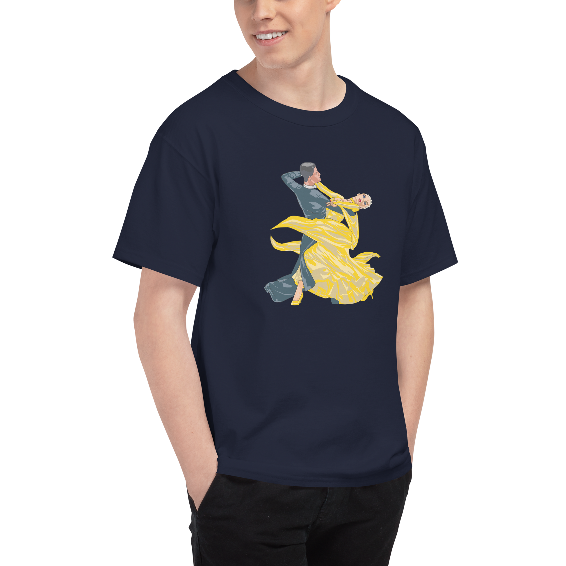 Yellow Contracheck - Men's Champion T-Shirt