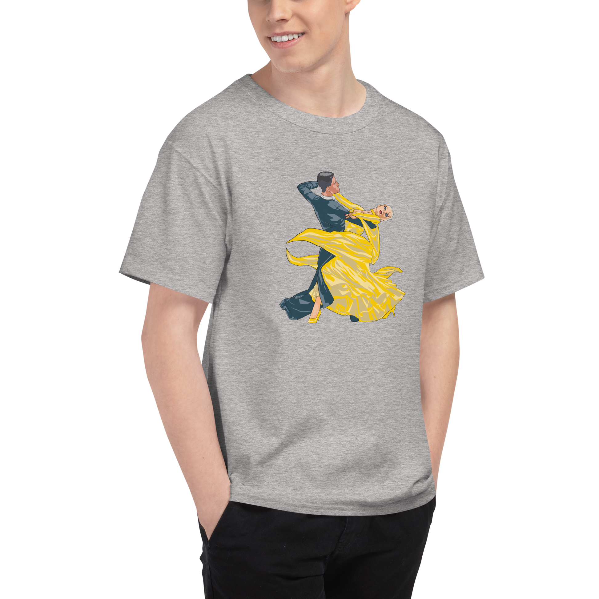 Yellow Contracheck - Men's Champion T-Shirt