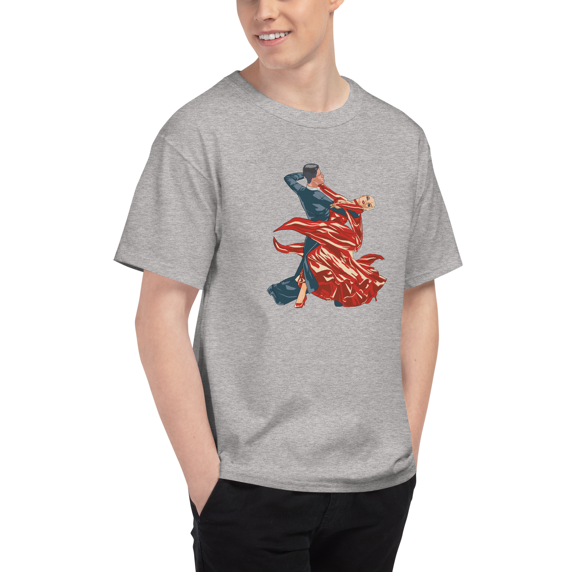 Red Contracheck - Men's Champion T-Shirt