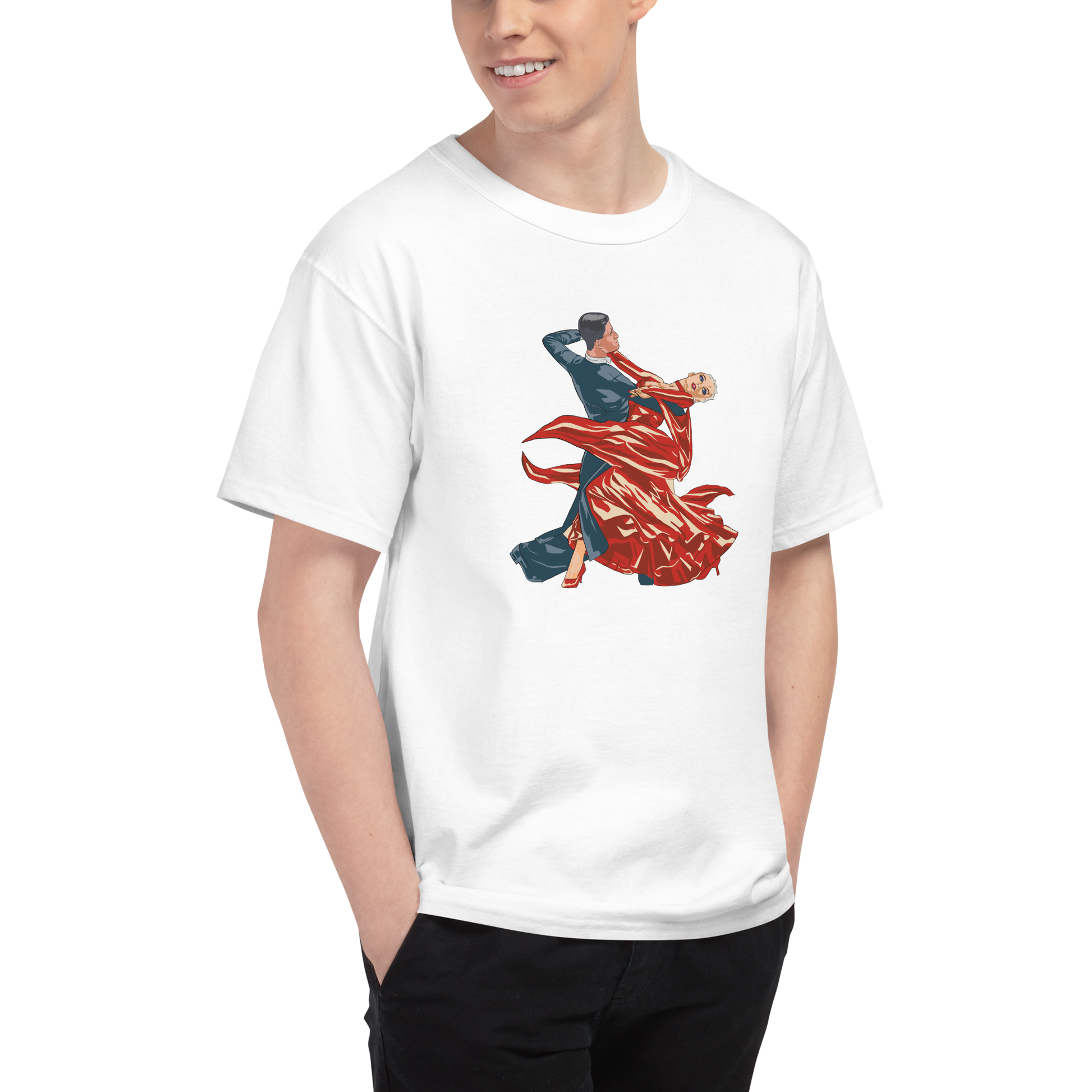 Red Contracheck - Men's Champion T-Shirt