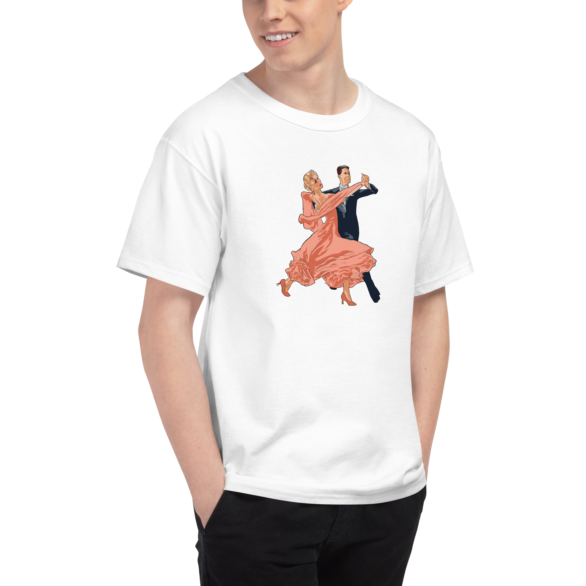 Prominade Tango Orange Dress - Men's Champion T-Shirt