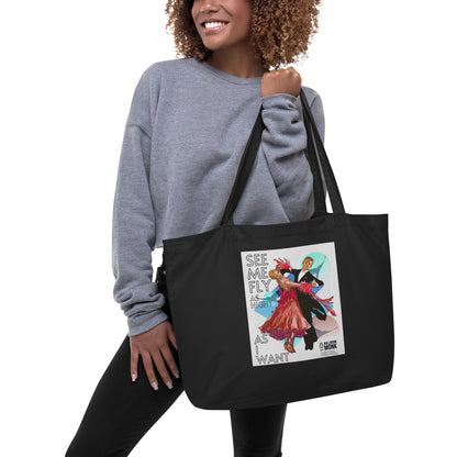 See me Fly - Large organic tote bag