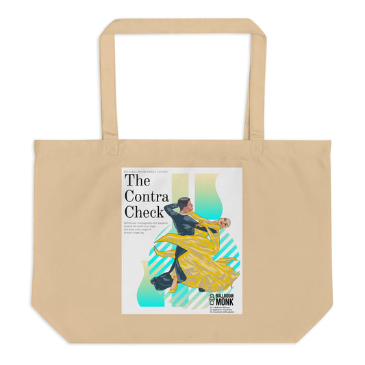 Yellow Contracheck - Large organic tote bag