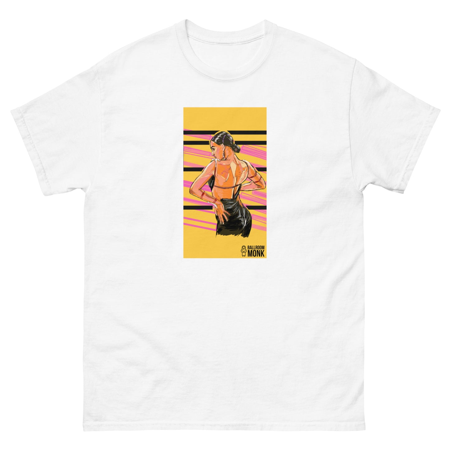Lady Latin Yellow Background T-Shirt